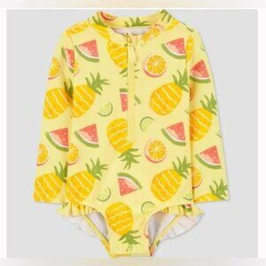 NWOT Carter’s Just One You Baby Long Sleeve Fruit Printed Rash Guard Swimsuit